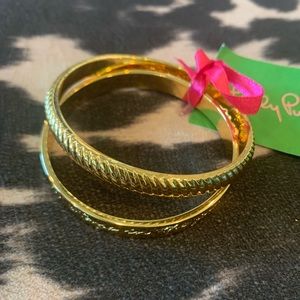 Lilly Pulitzer gold bangles